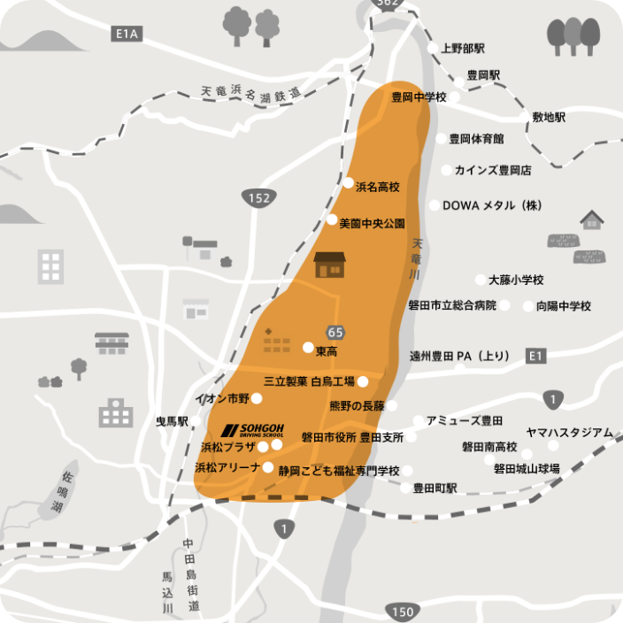浜松東エリアマップ